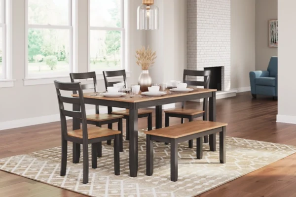 Gesthaven Natural Brown Dining Room Table Set