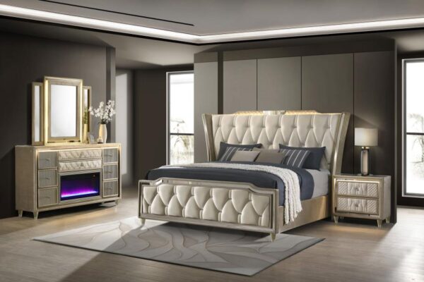 Lorient Ivory & Camel Bedroom Collection
